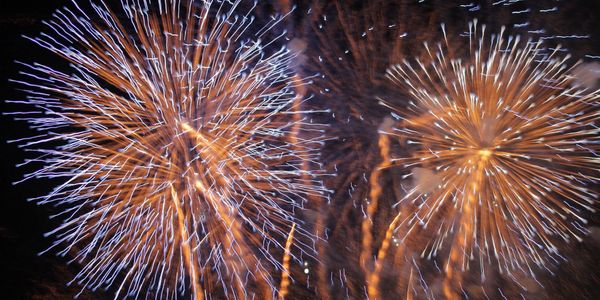Fireworks at night